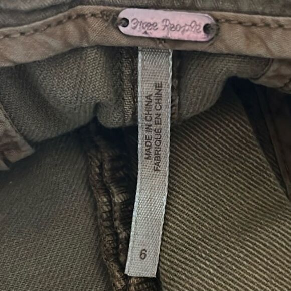 Free People Size 6 Seamed Like The Real Thing Cropped Denim Trousers In Sand - Picture 6 of 7